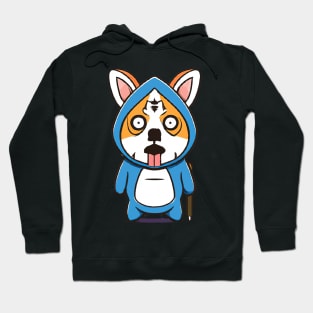 Corgi Scary Costume Halloween Retro Colorful Hoodie